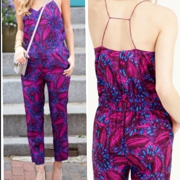 J CREW 100% Silk Jumpsuit Women's Size 12 NWT - Picture 8 of 10